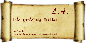 Légrády Anita névjegykártya